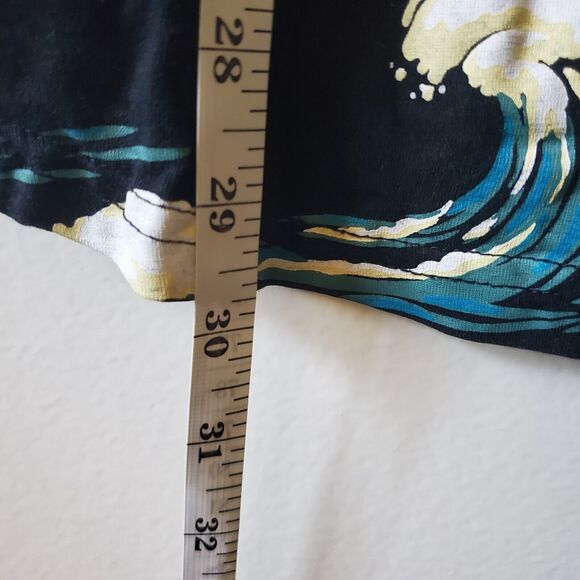 Reason New York Bad Kids Abstract Ocean Waves Graphic T-Shirt Navy Men's Large - Picture 6 of 9